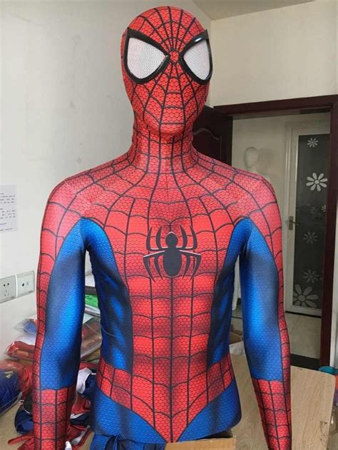 ling bultez high quality homecoming spiderman shooter with costume tom spiderman suit with 3d