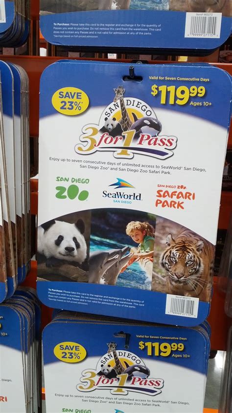 Simply show your pass at the various attractions available on the pass and walk straight in. Costco 3 For 1 San Diego