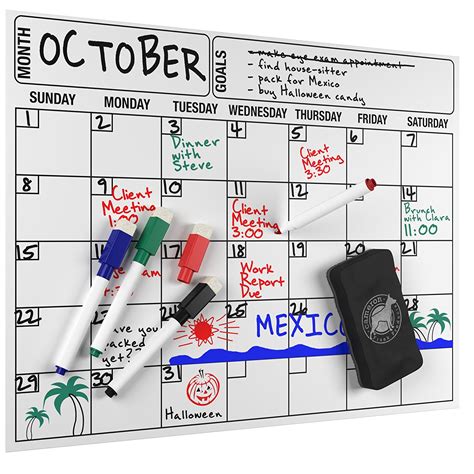 Magnetic Dry Erase Calendar Metziahs
