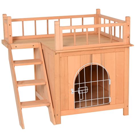 Buy Pawhut 2 Story Outdoor Cat House Brown 28 Online In India 162399894