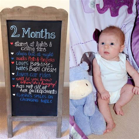 2 Months Baby Chalkboard | 2 month old baby, Baby month by month, 2 month baby