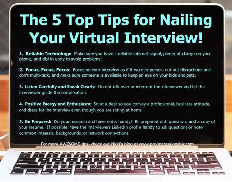 Check Out The Top 5 Tips For Nailing Your Virtual Interview Job