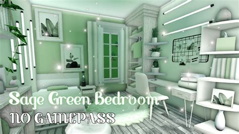 3x3 L Sage Green Bedroom L No Gamepass L Bloxburg L Roblox Speed Build Youtube