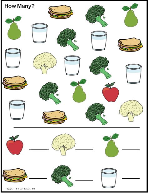 1 2 3 Learn Curriculum Nutrition How Many Activity Added