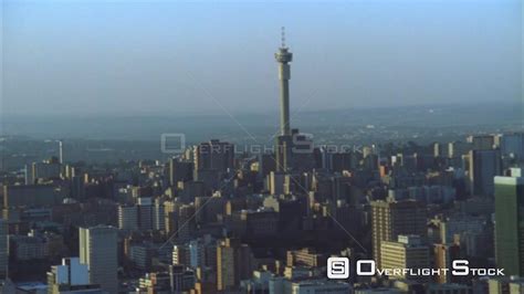 Overflightstock Aerial Of The Top Of The Hillbrow Tower Moving