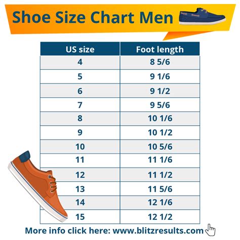 Shoe Chart Size Us