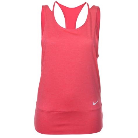 Womens Nike Loose Tank Pink Vests Nielsen Animal
