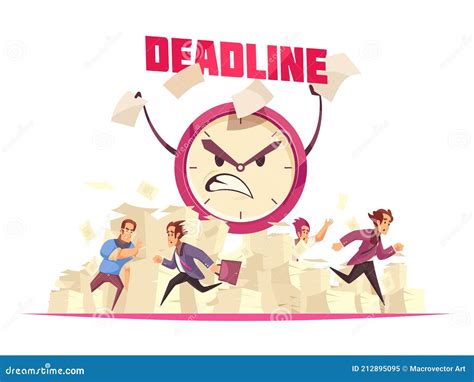 Deadline Vector Illustration Stock Vector - Illustration of decorative