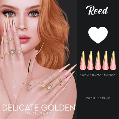 Second Life Marketplace Reed Delicate Golden Set Wear Me