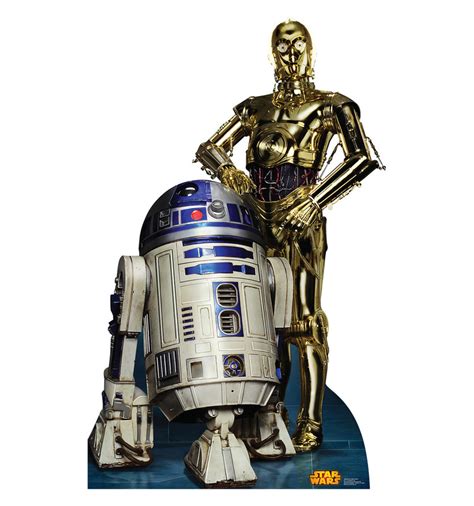 Life Size R2 D2 And C 3po Retouched Cardboard Standup Cardboard Cutout