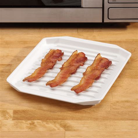 Make it ahead and it will be ready when needed! Microwave Bacon Tray - Microwave Bacon Rack - Walter Drake