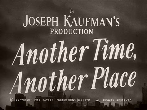 Another Time Another Place 1958 Film