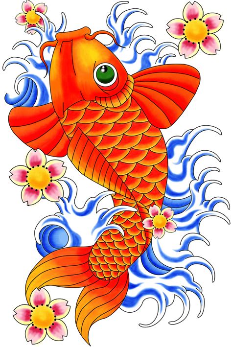 Koi Fish Design By Peanutbuttermadness On Deviantart
