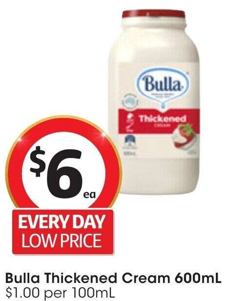 Bulla Thickened Cream 600ml Offer At Coles
