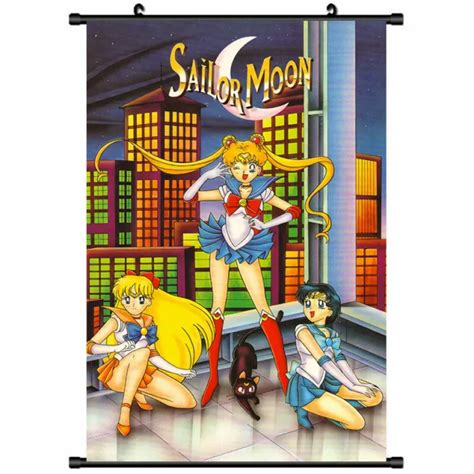 Sailor Moon Cartoon Poste Wall Scroll Anime Manga Girl Art Picture Canvas Print Picclick
