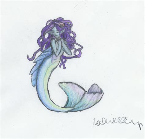 Mermaid Drawing By Nellwilliams On Deviantart