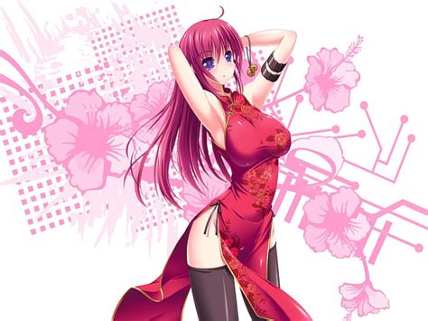 5120x2880px 5k Free Download Anime Sexy Chinese Dress Pink Hd