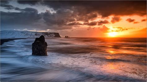 Spectacular Reynisfjara Beach At Sunrise Iceland