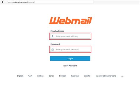 Logging In And Using Webmail Support