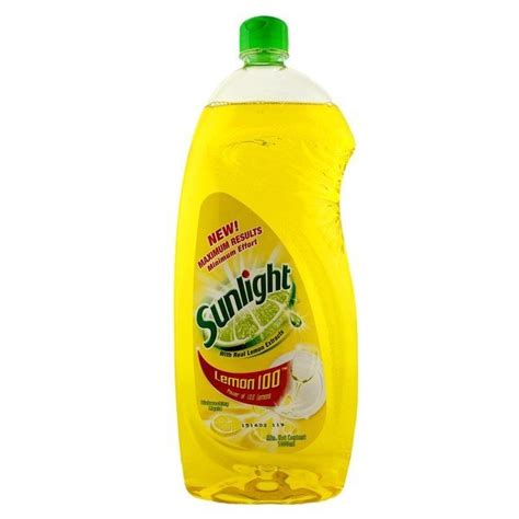 Sunlight Lemon 100 With Real Lemon Extracts Dishwashing Liquid 900 Ml
