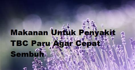 Berikut ini adalah beragam pilihan makanan. Makanan Untuk Penyakit TBC Paru Agar Cepat Sembuh ...