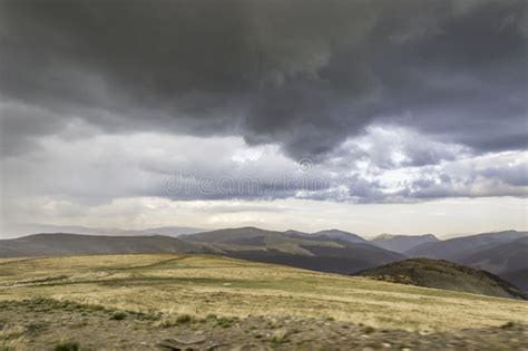 Storm Dark Clouds Over Mountains Stock Photo Image Of Growth Nature
