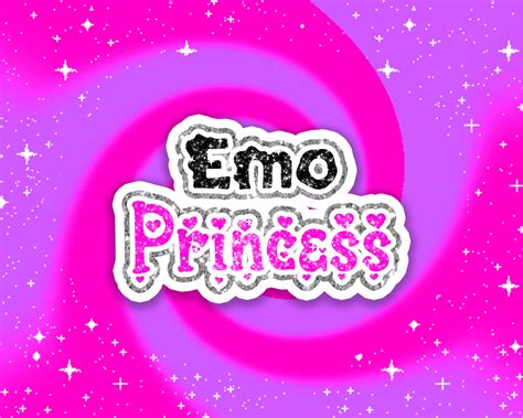 Emo Princess Sticker Y2k Myspace Aesthetic Etsy