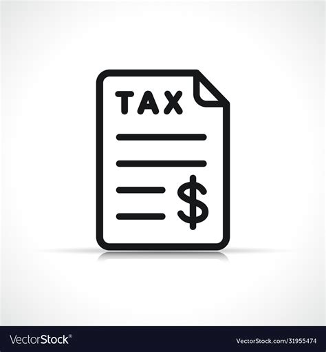 Tax Form Symbol Icon Royalty Free Vector Image