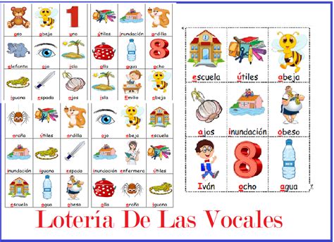 Lotería De Las Vocales Zona Educacion