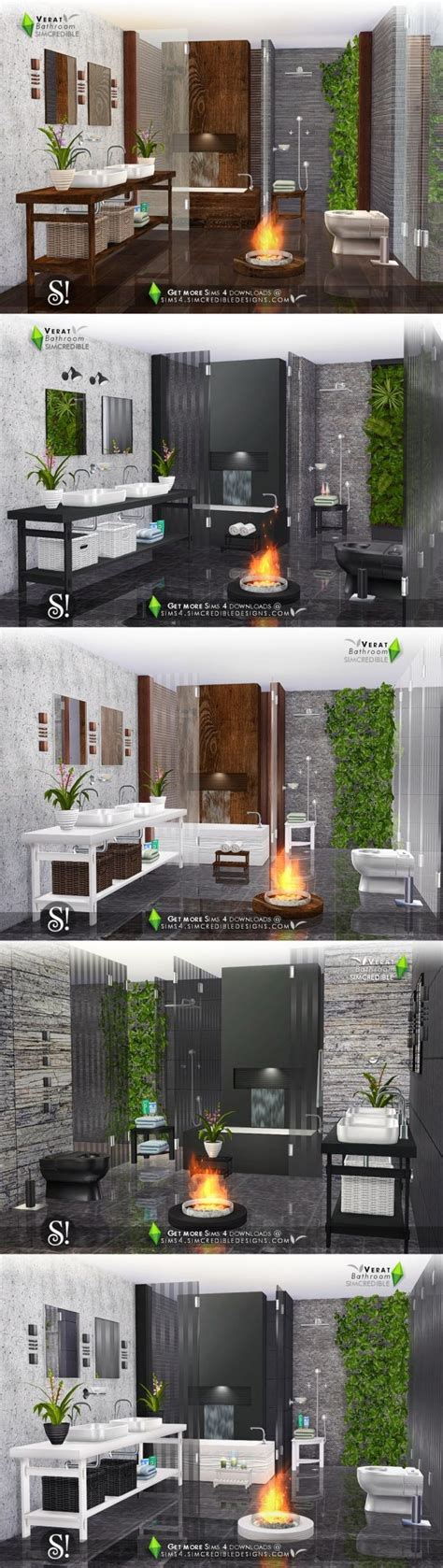 Ванная Verat Luxury Bathroom By Simcredible Мебель для Sims 4