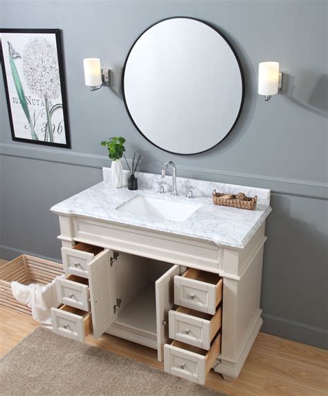 48 Italian Carrara Marble Top Bathroom Vanity