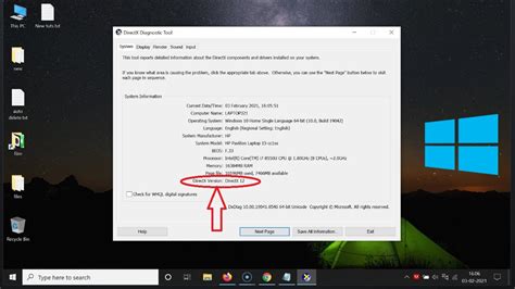 How To Check Which Version Of Directx Is Installed On Windows 10 Youtube