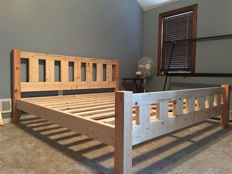 Here's a video of making my california king bed frame. King bed frame. Built this with 2x material and 4x4 posts ...