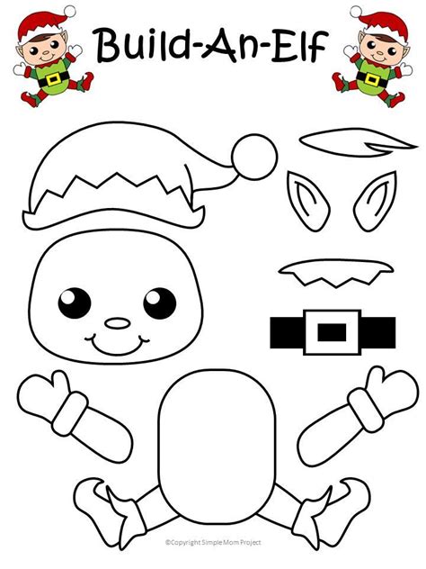 Template Printable Christmas Crafts For Kids Christmas Day