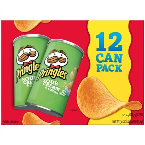 Pringles Sour Cream And Onion Flavored Potato Crisps Chips Multi Pack 12