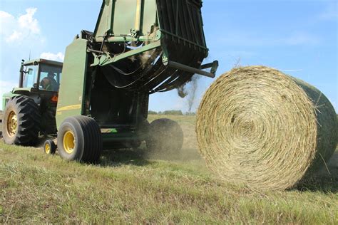 Farm Round Hay Bale Tractor Baler Free Stock Photo Public Domain Pictures