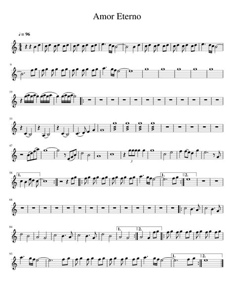 Amor Eterno Sheet Music For Violin Solo
