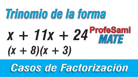 Trinomio de la forma x2 bx c casos de factorización YouTube