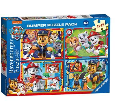 Ravensburger Paw Patrol Bumper Puzzle Pack 4 X 42 Piece Puzzle Assortment