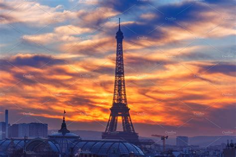 Eiffel Tower France Sunset France Paris Eiffel Tower At Sunset