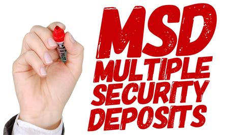 Why You Should Put Multiple Security Deposits On A Lease Msd For
