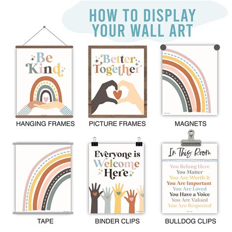 Buy 6 Rainbow Poster Diversity Posters For Classroom Decor For Teachers