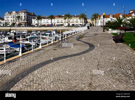 Marina On Guadiana River Being Natural Border Between Spain Andalusia