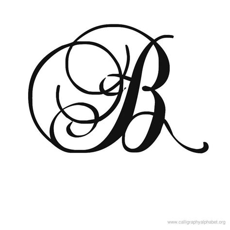 Calligraphy Alphabet Romantic B Lettering Alphabet Fonts B