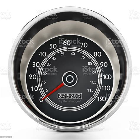 Vintage Speedometer Gauge Isolated On White Stock Photo Download