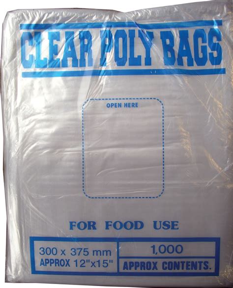 Norwich Wholesale Pack Of 1000 Clear Poly Bags For Food Use
