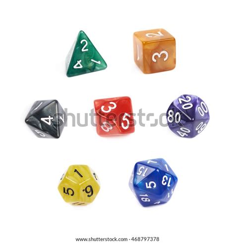 Set Multiple Colorful Roleplaying Polyhedral Dices Stock Photo Edit