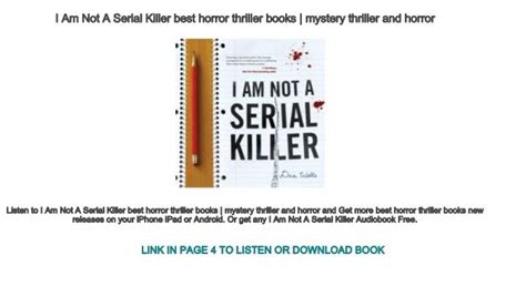 I Am Not A Serial Killer Best Horror Thriller Books Mystery Thrille