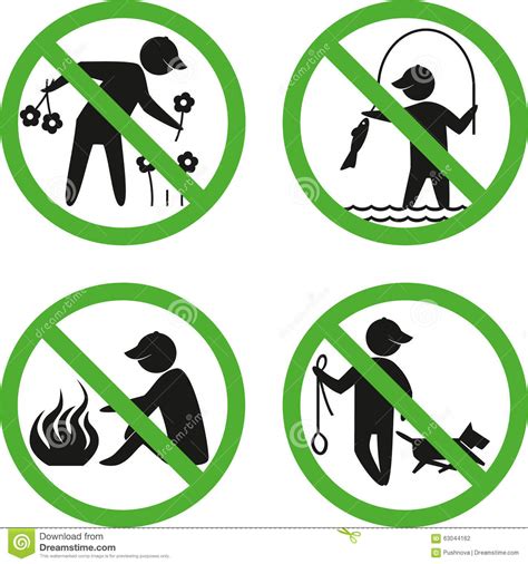 Unallowed while prohibitive is tending to prohibit, preclude, or disallow. Prohibited Signs Stock Vector - Image: 63044162