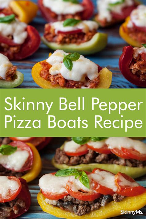 Skinny Bell Pepper Pizza Boats